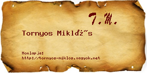 Tornyos Miklós névjegykártya