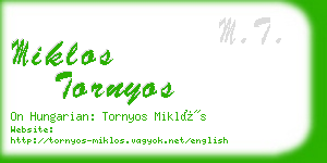miklos tornyos business card